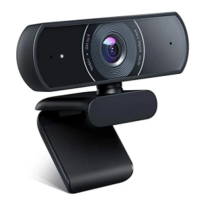 Afbeelding van OYU Webcam, webcam Full HD 1080p video, dual stereomimicrofoon, videocamera met USB, voor videogesprekken, videogames, opnames, conferenties, studio, Skype