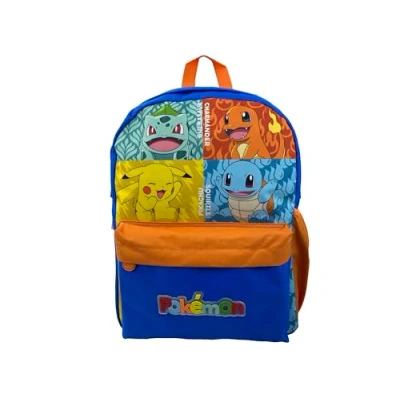 Afbeelding van Pokémon Rugzak 3D 2 vakken Premium Quality 40cm Pikachu Squirtle Charmander Bulbasaur