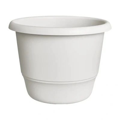 Afbeelding van Elho Amiga Rond 30 Bloempot voor Binnen &amp; Buiten 100% Gerecycled Plastic Ø 29.5 x H 20.2 cm Zijdewit