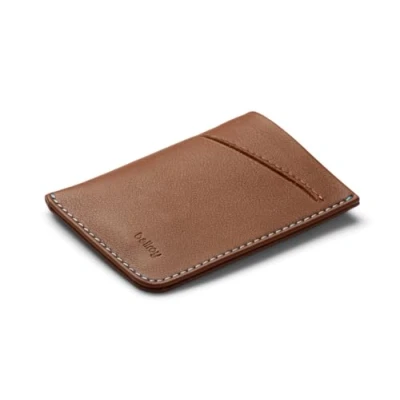 Afbeelding van Bellroy Card Sleeve (hoogwaardig lederen pasjeshouder of minimalistische portemonnee, geschikt voor 2 8 pasjes visitekaartjes, opbergruimte gevouwen bankbiljetten) Hazelnut
