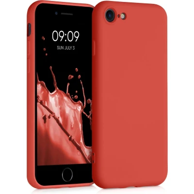 Afbeelding van kwmobile telefoonhoesje geschikt voor Apple iPhone SE (2022) / (2020) 8 7 Hoesje smartphone Back cover in mandarijn oranje