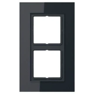 Afbeelding van JUNG AFDEKRAAM 2V ZWART 9005 LSP982GLSW