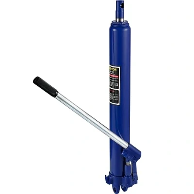 Afbeelding van VEVOR Hydraulische lange ramenlifter, 8 ton/17363 lbs capaciteit, met enkele zuigerpomp en vorkkopbasis, handmatige hefwerktuiglift handgreep, voor garage /winkelkranen, motorhefwerk, blauw