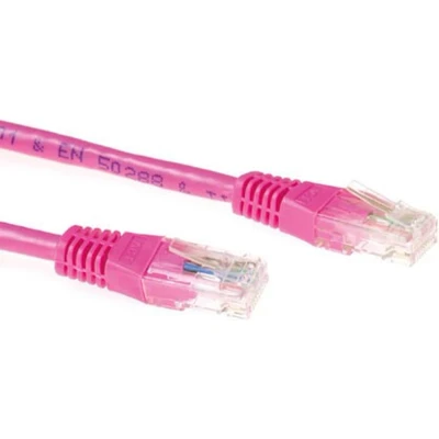 Afbeelding van ACT IB7302 U/UTP CAT6A Patchkabel Roze 2 meter