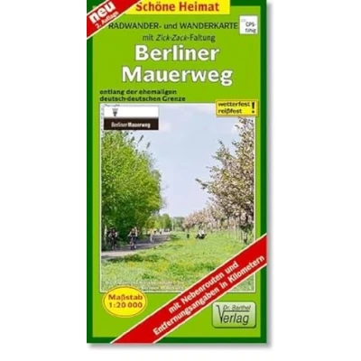 Afbeelding van Berliner Mauerweg 1 : 20 000. Radwander und Wanderkarte: Entlang der ehemaligen deutsch deutschen Grenze