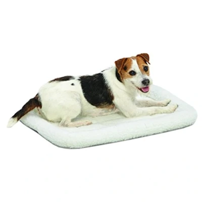 Afbeelding van MidWest Homes for Pets Model 40224 Huisdierbed voor hond/kat, 61 cm lang, fleece, comfortabel kussen, geschikt lange hondenbox, onderhoudsvriendelijk, machinewasbaar en