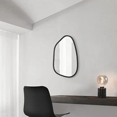 Afbeelding van [en.casa] Spiegel Filiano hangend 80x58 cm zwart mat