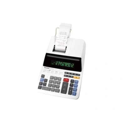 Afbeelding van Sharp rekenmachine EL2607LG creme met printrol SH
