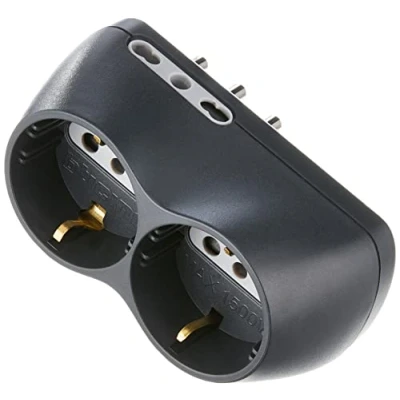 Afbeelding van bticino S3614G netstekker adapter Antraciet