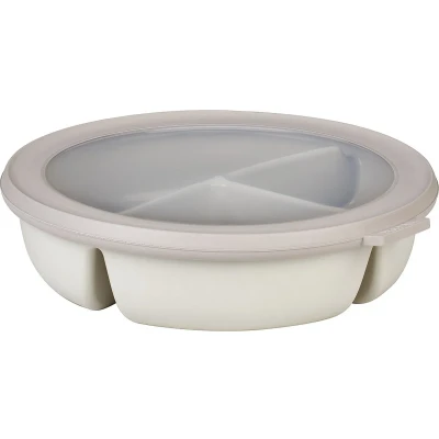 Afbeelding van Mepal Cirqula Bento Multikom Rond 1 Liter Nordic White Wit Schalen