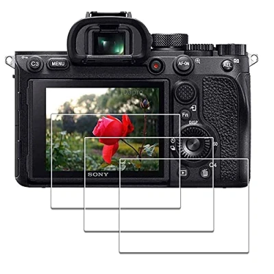 Afbeelding van iDaPro Screenprotector voor Sony Alpha A7R IV / III II A7 A7S [3+1 stuks] gehard glas eenvoudige installatie