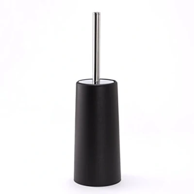 Afbeelding van MSV Toiletborstel houder/WC borstel zwart kunststof 35 cm Toiletborstels