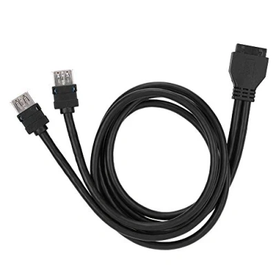 Afbeelding van USB 3.0 kabel voor Paneelmontage, USB3.0 19/20PIN Desktop moederbord Paneelmontagekabel met Vaste Voeten(0.8m)