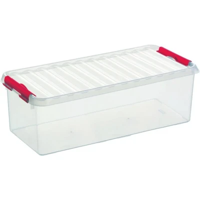 Afbeelding van SUNWARE Q Line Box 9,5 Liter 485 x 190 147mm transparant/rood