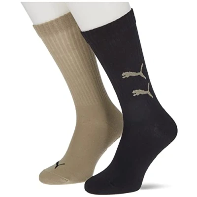 Afbeelding van PUMA Graphic Logo Crew Sock voor heren, verpakking van 4 stuks, Clay Combo, 43 46 EU