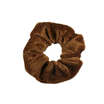 Afbeelding van Verpakking van 2 fluwelen scrunchies (bruin)