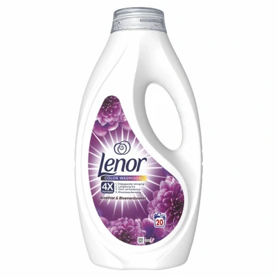 Afbeelding van 4x Lenor Vloeibaar Wasmiddel Amethist 20 Wasbeurten 900 ml