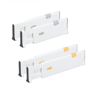 Afbeelding van Relaxdays ladeverdelers 4 delige set verstelbare lade organizers 2 groottes keukenla