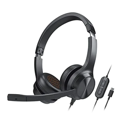 Afbeelding van Creative Chat USB, On Ear headset Kabel Stereo Zwart Volumeregeling, Microfoon uitschakelbaar (mute)