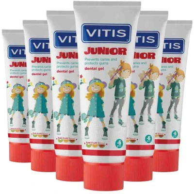 Afbeelding van 6x Vitis Tandpasta Junior 75 ml