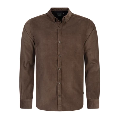 Afbeelding van Indicode Jeans RYAN Overhemd, Heren, Maat: Large, Dk brown