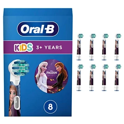 Afbeelding van Oral B Kids Frozen Opzetborstels Voor Elektrische Tandenborstel 8 Opzetborstels, Kinderen Vanaf 3 Jaar