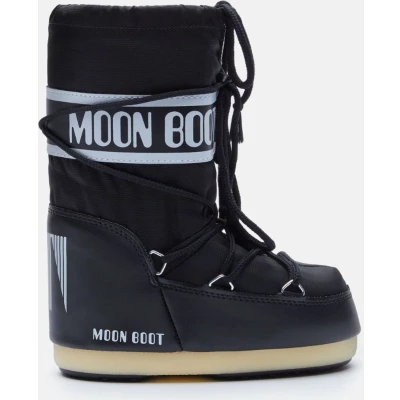 Afbeelding van Moon Boot ICON Unisex Snowboots voor kinderen, Maat: 23 26, Black Imitatieleer/ textiel