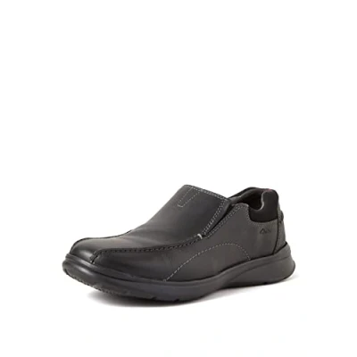 Afbeelding van Clarks Cotrell Step Loafers voor heren, Zwarte vette Lea, 47 EU