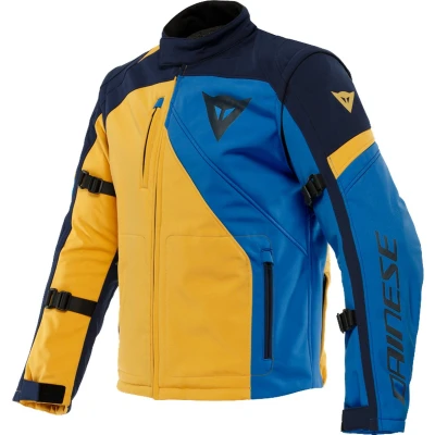 Afbeelding van Dainese Ranch Tex Motorfiets textiel jas, blauw geel, afmeting 56 voor man