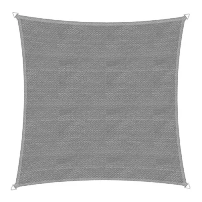 Afbeelding van Windhager zeil luifel Capri vierkant 4 x m (gelijkbenig), zonwering voor tuin en terras, UV weerbestendig, grijs, 10755