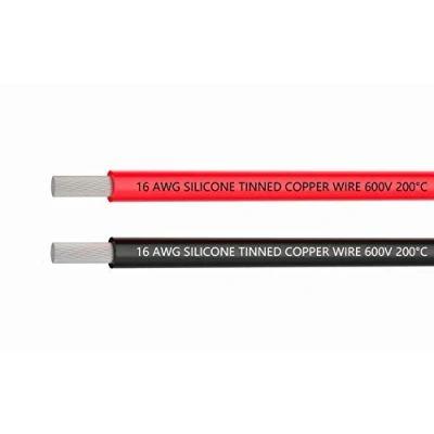 Afbeelding van Elektrische draad 16 AWG Gauge siliconen Hook Up Draadkabel 3 m [1,5 zwart en 1,5 rood] Zacht flexibel 252 strengen 0,08 mm vertind koperdraad hoge temperatuurbestendigheid