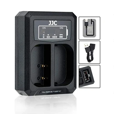 Afbeelding van Adapter voor dubbele camera batterijlader met USB kabel Panasonic DC S5 G9 GH5S GH5 GH4 GH3, Sigma sd Quattro, Quattro H DMW BLF19 BLK22, BP 61