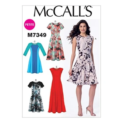 Afbeelding van Mccall&#039;s Patterns 7349 Miss Petite Jurken, maten 14 22, patroon, veelkleurig, E5 (14 16 18 20 22)