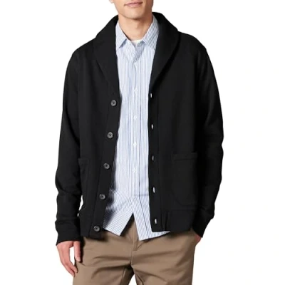 Afbeelding van Amazon Essentials Heren fleece sjaalkraag vest met lange mouwen, zwart, XL