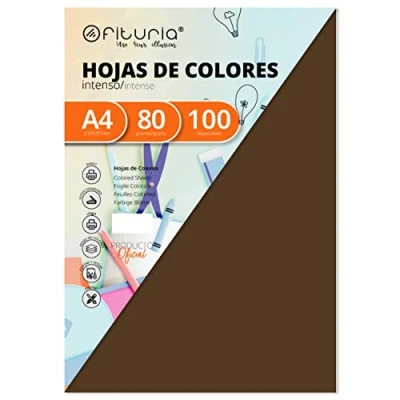 Afbeelding van Verpakking van 100 vellen, bruin, A4, 80 g