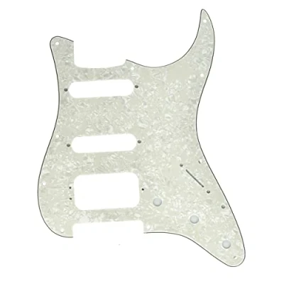 Afbeelding van Dopro 11 gaats Strat HSS Gitaar Pickguard 3 Schroef Humbucking Pickup Mount Past Amerikaanse Fender Stratocaster Aged Pearl