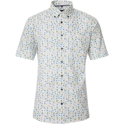 Afbeelding van Casa Moda Casual Comfort Fit Overhemd Korte mouw blauw