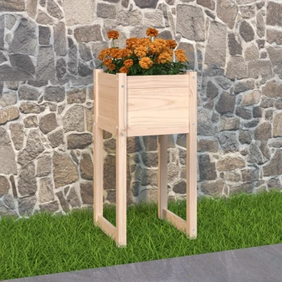 Afbeelding van Plantenbak 40x40x81 cm massief grenenhout