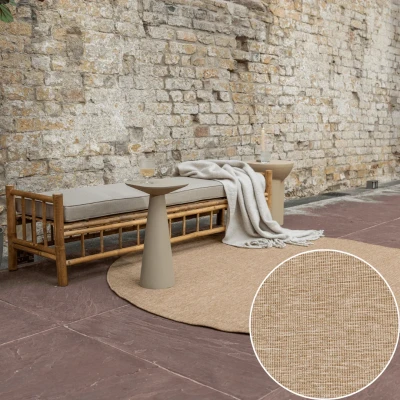 Afbeelding van Jute buitenkleed Naturel Uni Rond 240 Ø (XL)