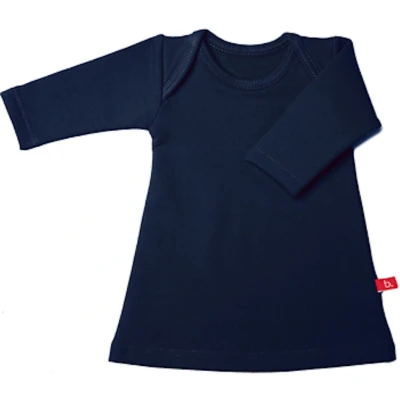 Afbeelding van Jurkje lange mouw donkerblauw 50/56 bio sweatstof