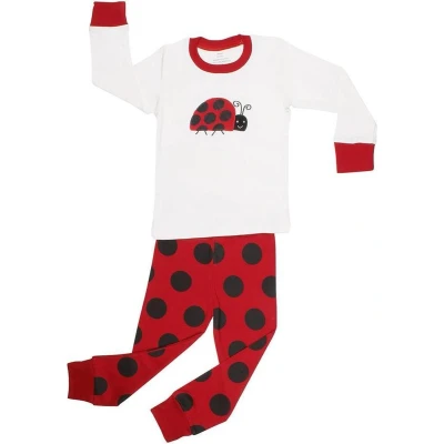 Afbeelding van Elowel Meisjes Lieveheersbeestje Pyjama set 100% katoen (maat 128/8 jaar)