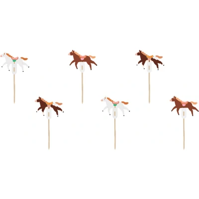 Afbeelding van Paarden Multicolor 6 stuks