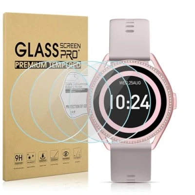 Afbeelding van Diruite 4 Stuks Screen Protector voor Michael Kors MKGO Gen 5E 43mm Beschermfolie,HD Glas Displaybeschermfolie Smartwatch