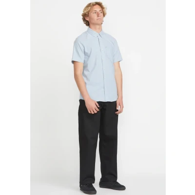 Afbeelding van Volcom Everett Oxford Overhemd, Heren, Maat: Large, Wrecked indigo