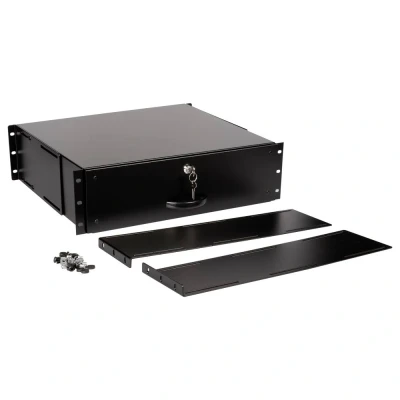 Afbeelding van ROLINE 19 inch toetsenbordlade 3 U, 400mm diep afsluitbaar zwart