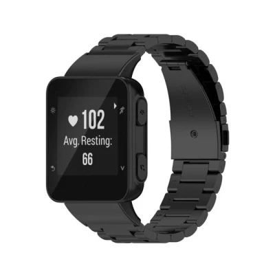 Afbeelding van Stalen schakelband Zwart Garmin Forerunner 35 / 30