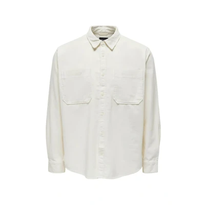 Afbeelding van Only &amp; Sons Onsalp RLX 2PKT LS NOOS Overhemd, Heren, Maat: XS, Cloud dancer