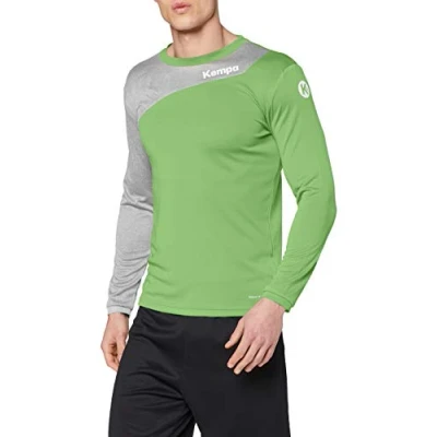 Afbeelding van Kempa Core 2.0 Longsleeve Hoop Groen Donker Grijs Melange Maat 3XL