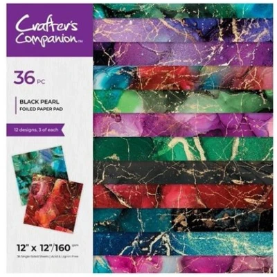 Afbeelding van CC Paperpad 30x30 cm Marble Foil Black Pearl