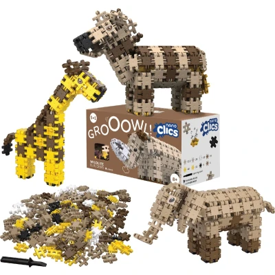 Afbeelding van Nano Clics Wildlife Builders 250 Piece Set 5 in 1 Bouwblokken DUURZAAM Speelgoed Gemaakt Van 100% GERECYCLEERDE Kunststof 8, 9, 10, 11, 12 jaar Constructie